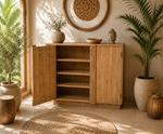 Mueble zapatero balinés madera de teca