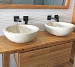 Lavabo Niza mármol crema 45cm. 