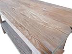 Madera maciza de teca reciclada, consola Pompeya rústica.
