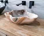 Lavabo realizado a mano en auténtica piedra de onix