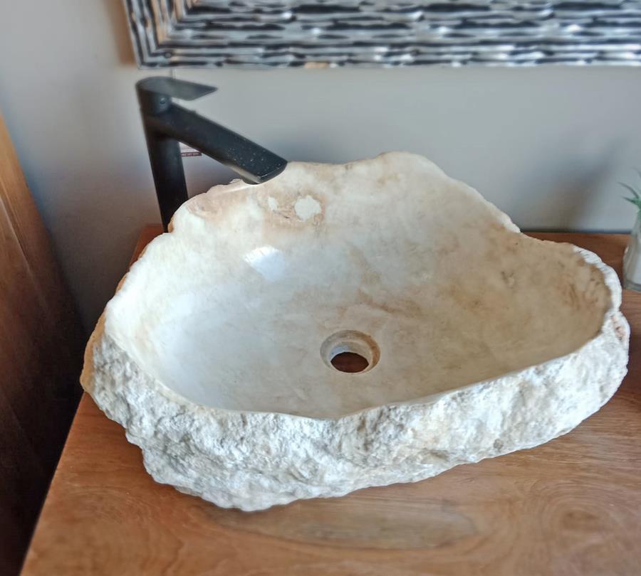 Lavabo de onix blanco 