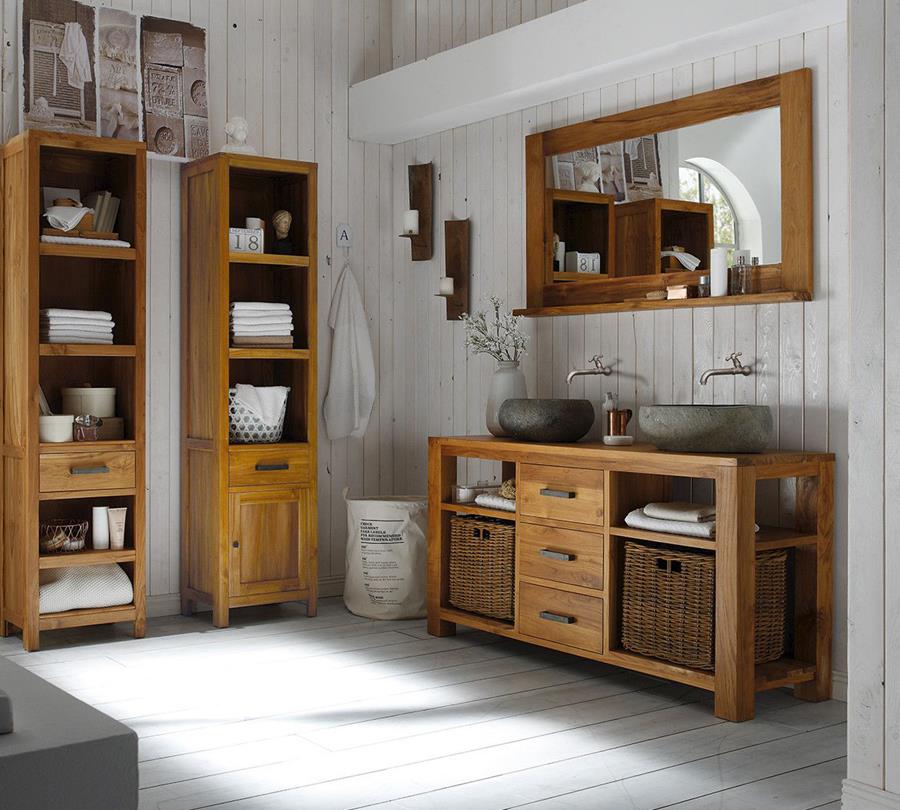 Mueble de baño Praga madera teca