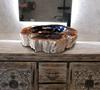 Lavabo madera fosil creta | 4720 | Reformas de baño en Alcala de Henares, Guadalajara, Madrid y alrededores. Muebles de baño de madera a medida. Lavabos de piedra