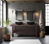 Consola madera teca reciclada Pompeya | 98 | Reformas de baño en Alcala de Henares, Guadalajara, Madrid y alrededores. Muebles de baño de madera a medida. Lavabos de piedra