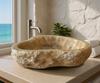 Lavabo de Onix Rodas | 4827 | Reformas de baño en Alcala de Henares, Guadalajara, Madrid y alrededores. Muebles de baño de madera a medida. Lavabos de piedra