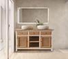 Mueble de baño Toscana | 4741 | Reformas de baño en Alcala de Henares, Guadalajara, Madrid y alrededores. Muebles de baño de madera a medida. Lavabos de piedra