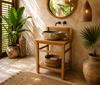 Mueble de baño madera de teca Loa | 16 | Reformas de baño en Alcala de Henares, Guadalajara, Madrid y alrededores. Muebles de baño de madera a medida. Lavabos de piedra