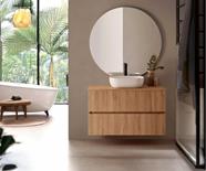 Mueble de baño madera de teca Etna | 4814 | Reformas de baño en Alcala de Henares, Guadalajara, Madrid y alrededores. Muebles de baño de madera a medida. Lavabos de piedra