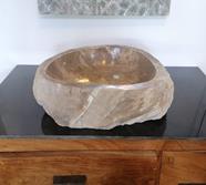 Lavabo de madera fósil | 4724 | Reformas de baño en Alcala de Henares, Guadalajara, Madrid y alrededores. Muebles de baño de madera a medida. Lavabos de piedra
