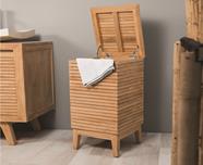 Cesto ropa madera teca | 65 | Reformas de baño en Alcala de Henares, Guadalajara, Madrid y alrededores. Muebles de baño de madera a medida. Lavabos de piedra