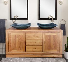 Mueble de baño Londres  | 4601 | Reformas de baño en Alcala de Henares, Guadalajara, Madrid y alrededores. Muebles de baño de madera a medida. Lavabos de piedra