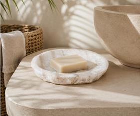 Jabonera piedra de ónix 15x12 cm | 4887 | Reformas de baño en Alcala de Henares, Guadalajara, Madrid y alrededores. Muebles de baño de madera a medida. Lavabos de piedra