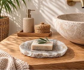 Jabonera piedra de ónix 20x12 cm | 4888 | Reformas de baño en Alcala de Henares, Guadalajara, Madrid y alrededores. Muebles de baño de madera a medida. Lavabos de piedra