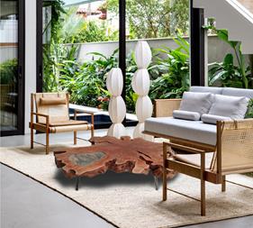 Mesa de centro lychee tropical | 4740 | Reformas de baño en Alcala de Henares, Guadalajara, Madrid y alrededores. Muebles de baño de madera a medida. Lavabos de piedra
