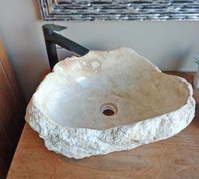 Lavabo Bali piedra onix | 4696 | Reformas de baño en Alcala de Henares, Guadalajara, Madrid y alrededores. Muebles de baño de madera a medida. Lavabos de piedra