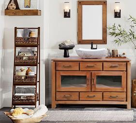 Mueble de baño Mallorca 115cm | 4596 | Reformas de baño en Alcala de Henares, Guadalajara, Madrid y alrededores. Muebles de baño de madera a medida. Lavabos de piedra