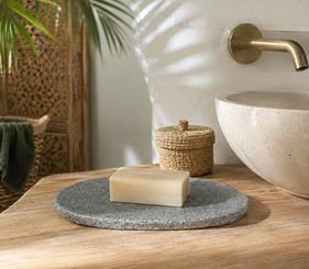 Jabonera piedra de rio | 4886 | Reformas de baño en Alcala de Henares, Guadalajara, Madrid y alrededores. Muebles de baño de madera a medida. Lavabos de piedra